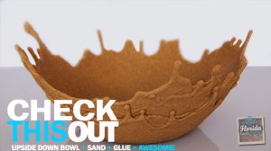 A sand bowl made from sand and glue